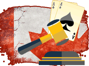 Canadian Legal Flag With Blackjack Icon