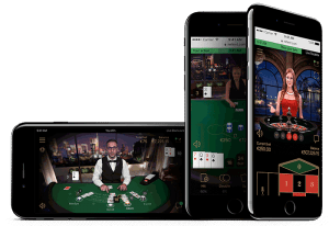 Mobile live blackjack games