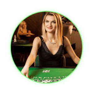 Live dealer blackjack dealer