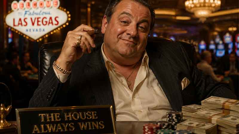 Vegas casino owner sitting at card table
